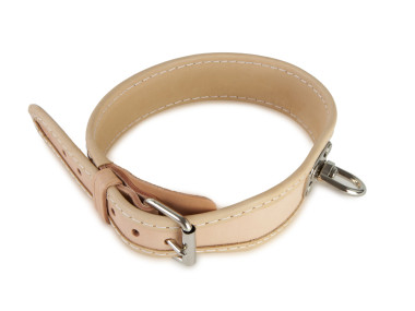 Blood tracking leather collar 65 cm nature