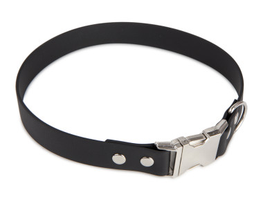 Firedog BioThane Halsband Clip 25 mm 35 cm schwarz