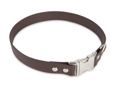 Firedog BioThane Halsband Clip 25 mm 35 cm dunkelbraun