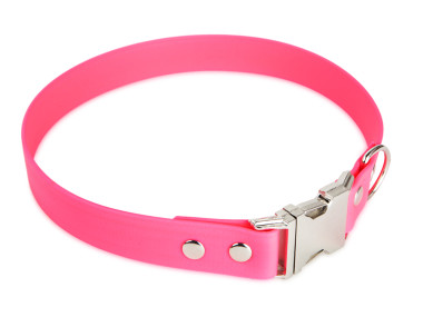 Firedog BioThane Halsband Clip 25 mm 35 cm rosa