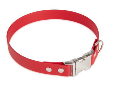 Firedog BioThane collar Clip 25 mm 35 cm red