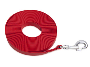 Firedog BioThane Tracking leash 13 mm 6,5 m red