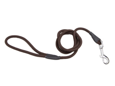 Firedog Hundeleine mit Karabiner 8 mm 130 cm braun