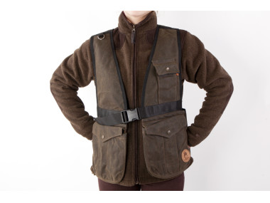 Firedog Waxed cotton Dummy vest Hunter L brown